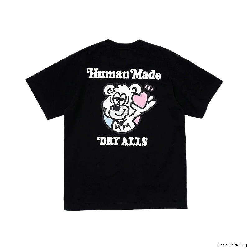 HUMAN MADE EDRYALLS Cartoon Print Black T-shirt
