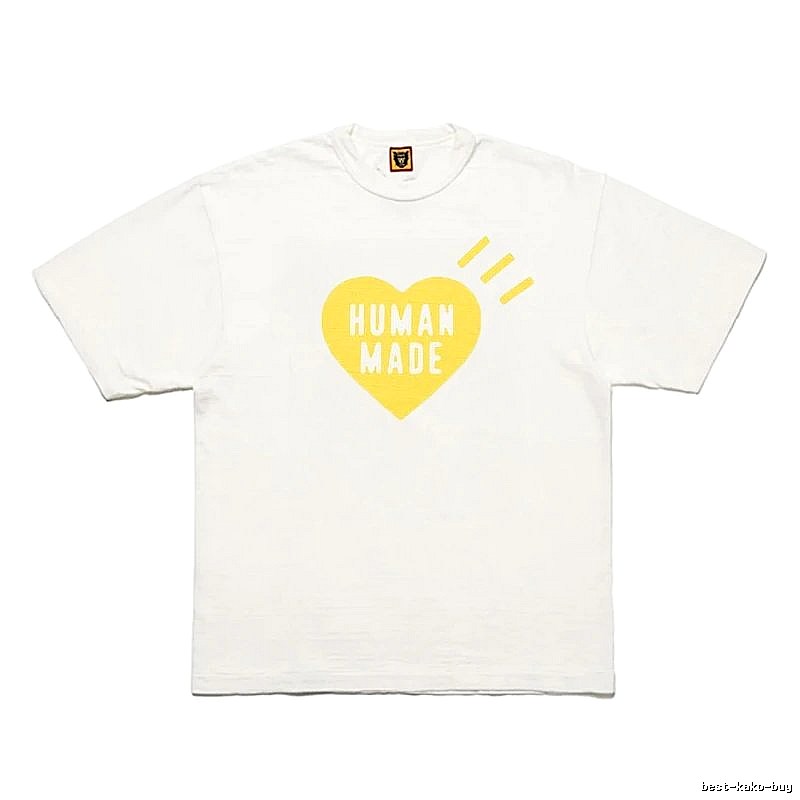 Human Made Monogram Heart logo T-shirt Black Green Human for Layered Styling