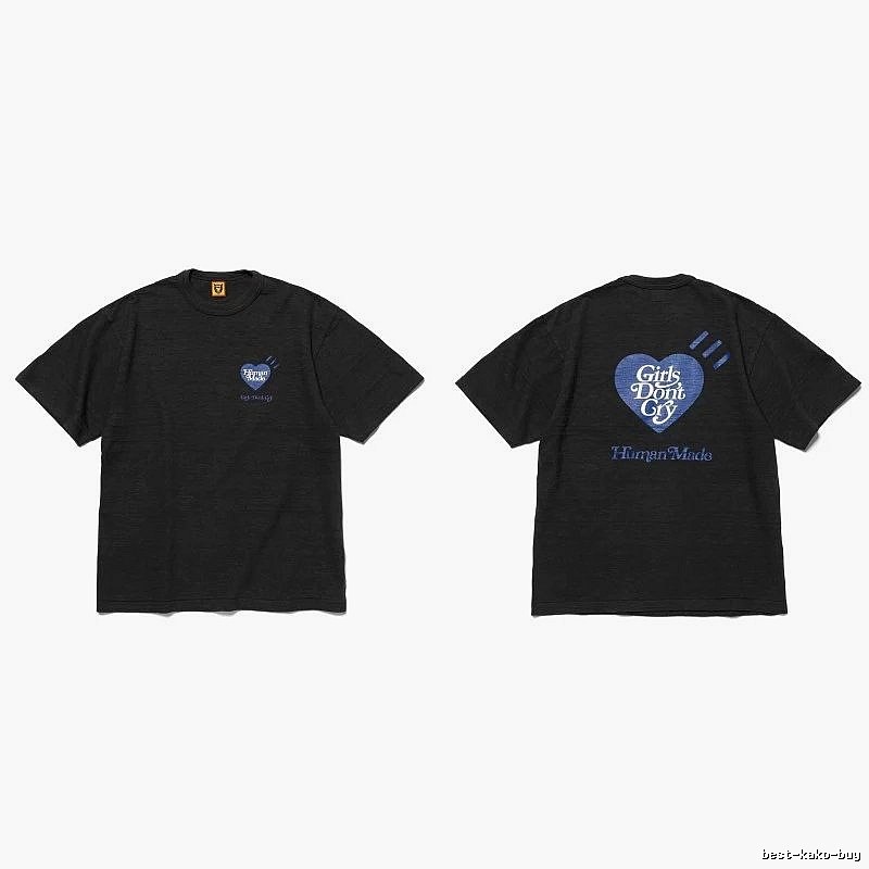 Human Made Sport Heart logo T-shirt Black Green Human for Collection Drops