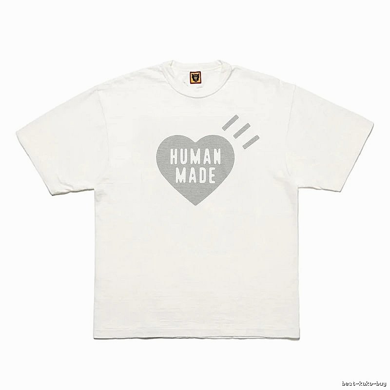 Human Made Statement Heart logo T-shirt Black Green Human for Easy Pairing