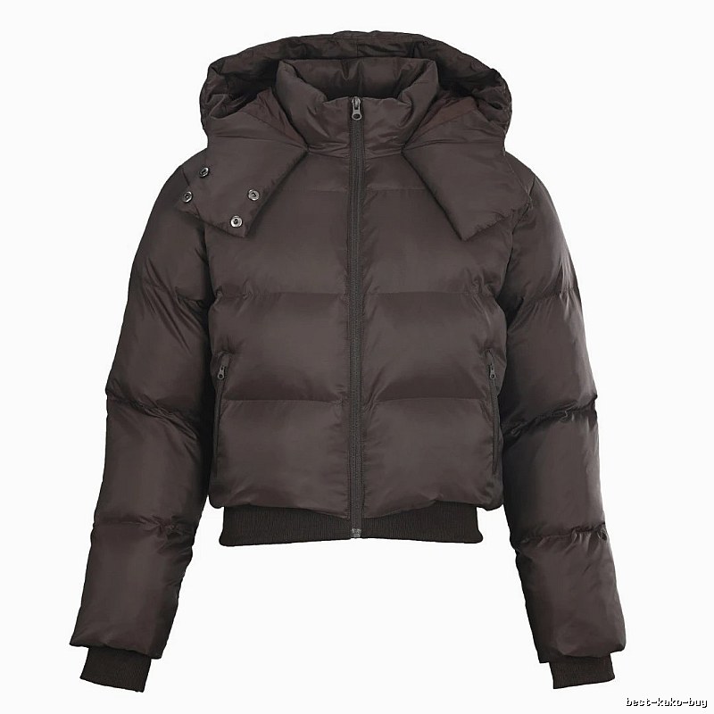 Layering Cropped Puffer Jacket by Independent Design - Dark Brown