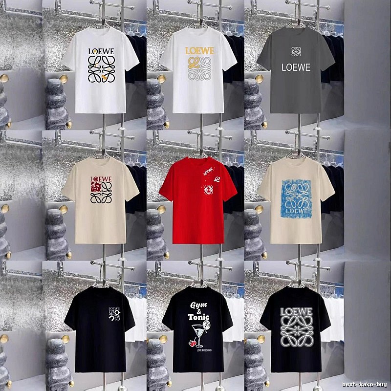 LOEWE Classic Print Minimalist Casual Multi-color Short-sleeve T-shirt