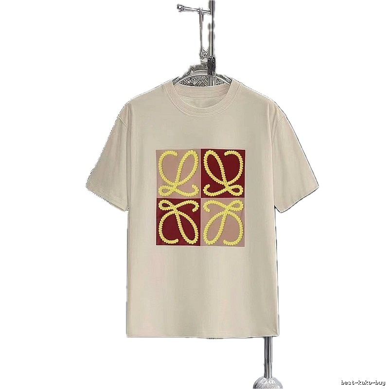 LOEWE Logo Collection Casual Style Beige T-Shirt