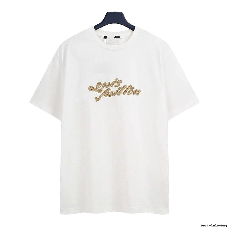 Louis Vuitton Flocked Casual Style White Short-Sleeve T-Shirt