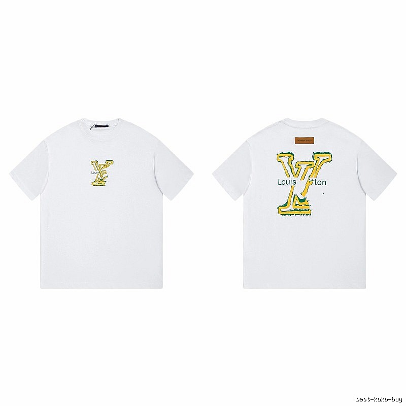 Louis Vuitton Graffiti Print Trendy Style White T-shirt