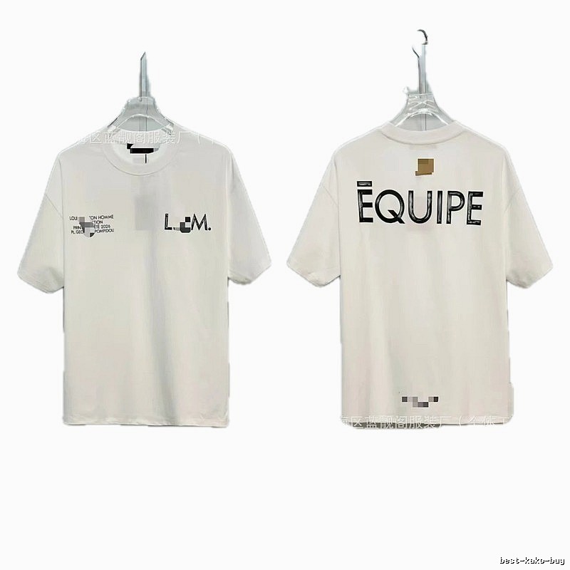 Louis Vuitton Letter Print Street Style White T-shirt
