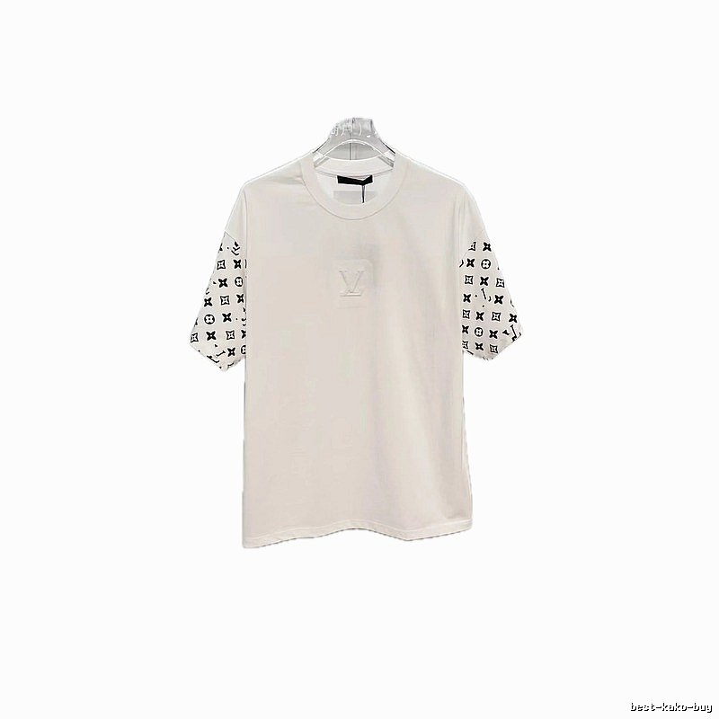 Louis Vuitton Monogram Patchwork Street-Luxury Style White T-Shirt