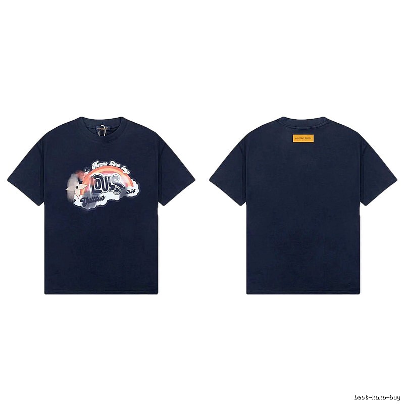 Louis Vuitton Rainbow Print Vintage Navy T-Shirt