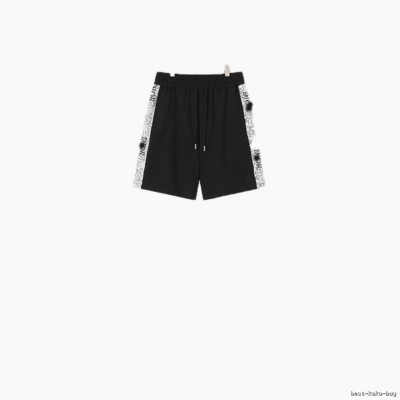 Louis Vuitton Side Print Casual Black Shorts