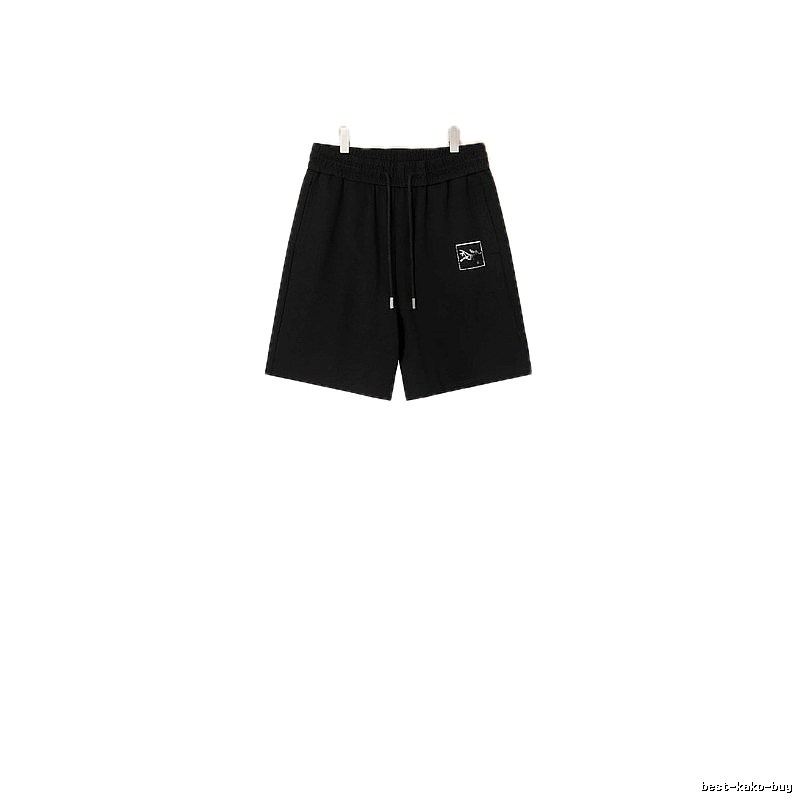 LV classic minimalist style black shorts