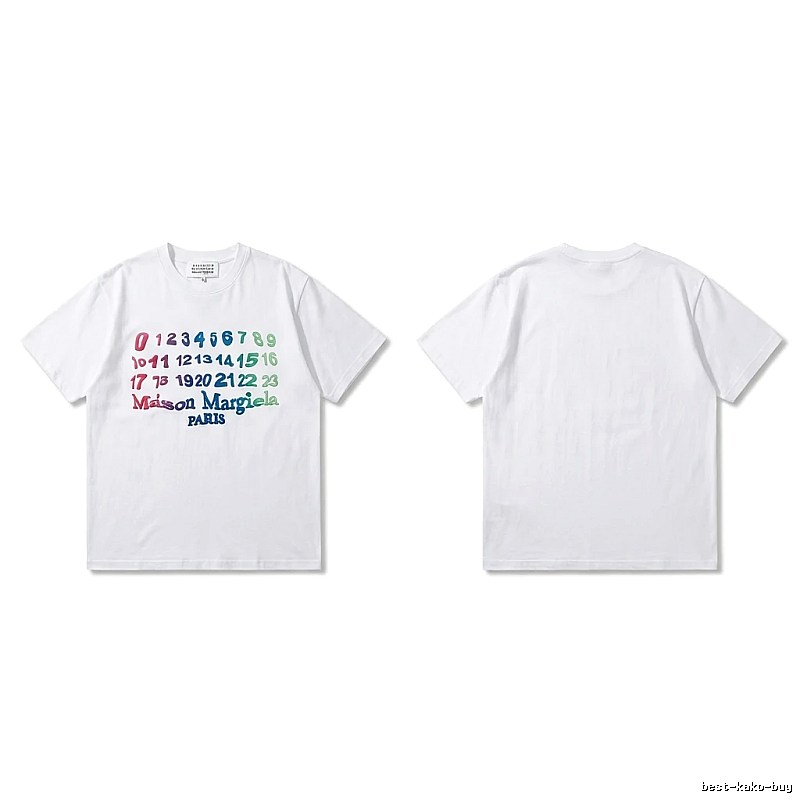 Maison Margiela digital-style white T-shirt