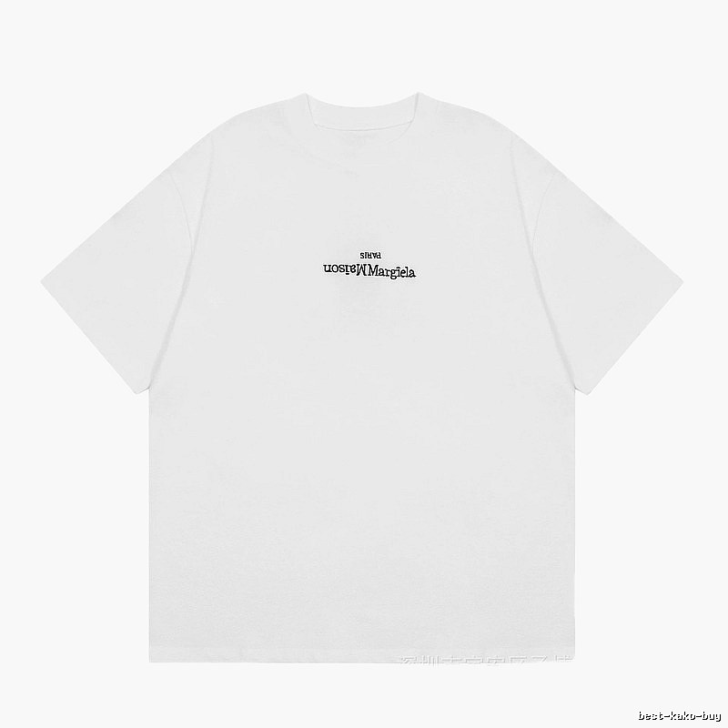 Maison Margiela Embroidered Minimalist Style White T-Shirt