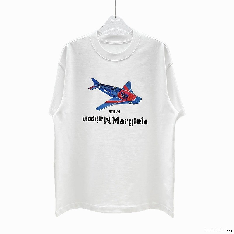 Maison Margiela MM6 Fighter Jet Print White T-Shirt