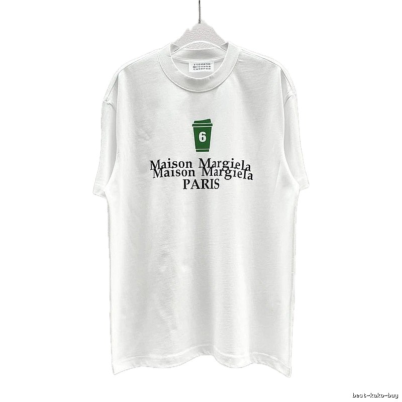 Maison Margiela No.6 Printed Casual White T-Shirt