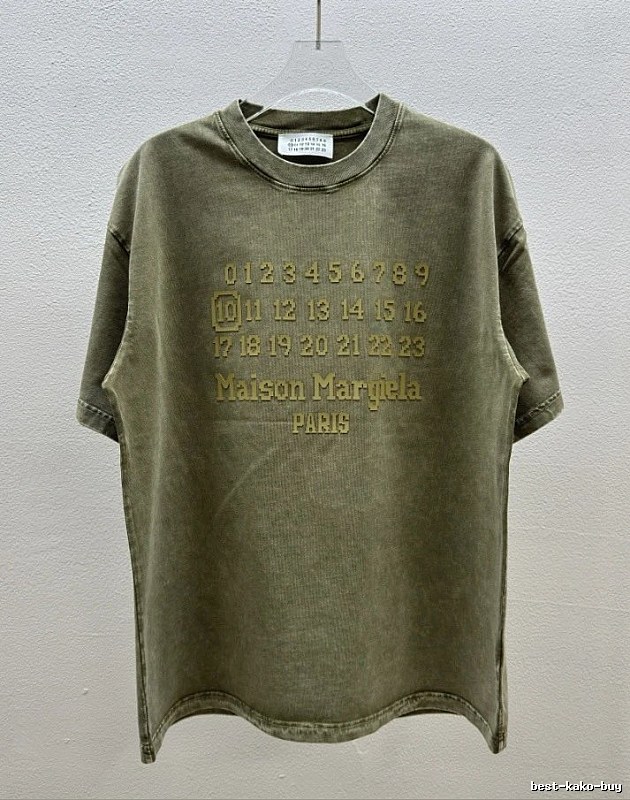 Maison Margiela Number Vintage Military Green Short-sleeve T-shirt