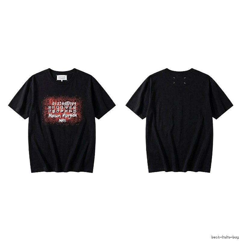 Maison Margiela Printed Style Black T-shirt