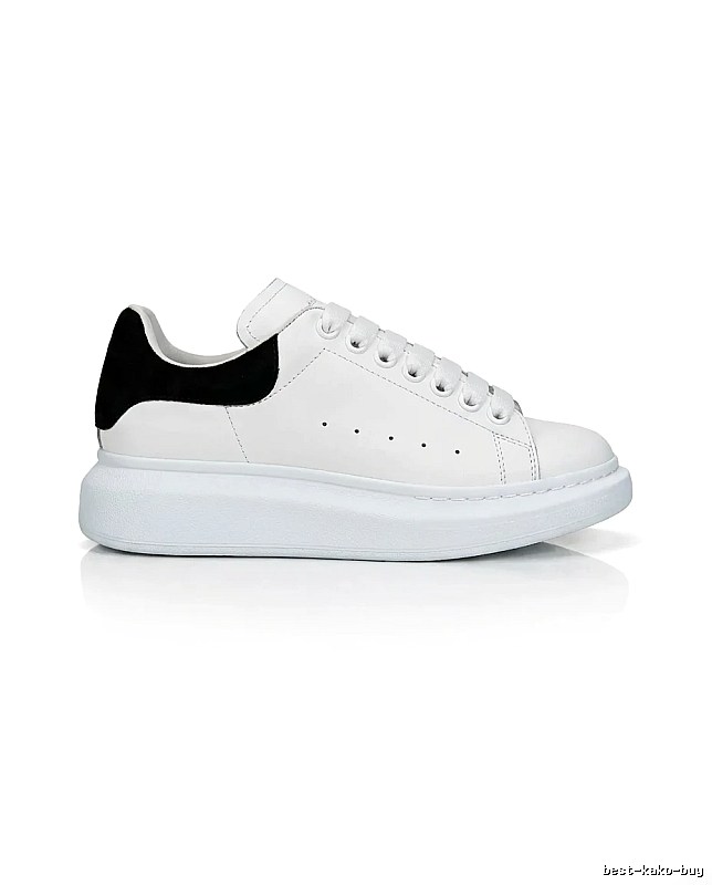 McQueen black and white thick-soled sports shoes