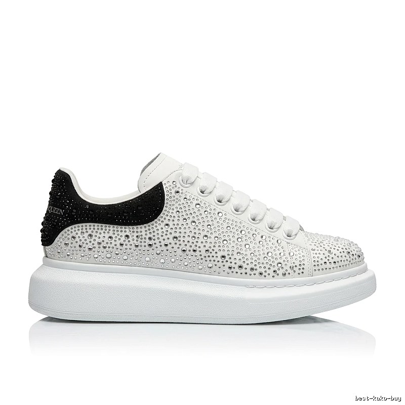 McQueen casual style black and white sports shoes
