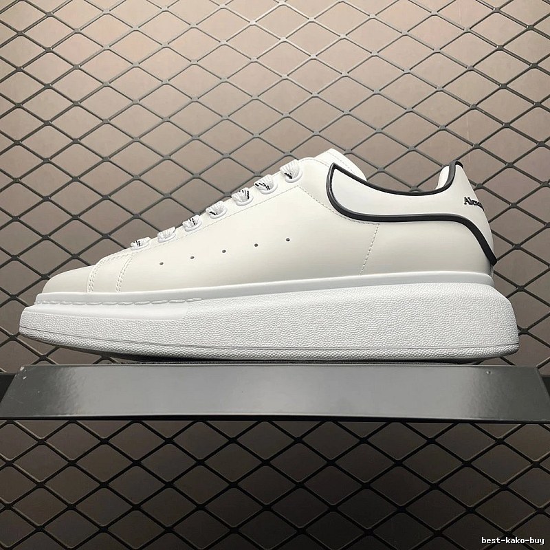 McQueen Oversized Sneakers in White and Black, Finished with Statement Proportions