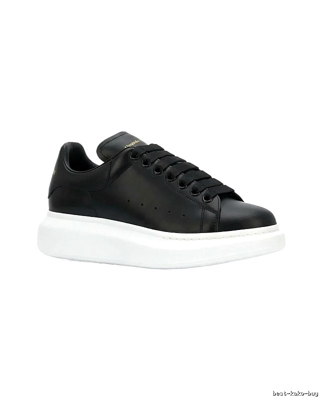 McQueen thick-soled casual style black shoes