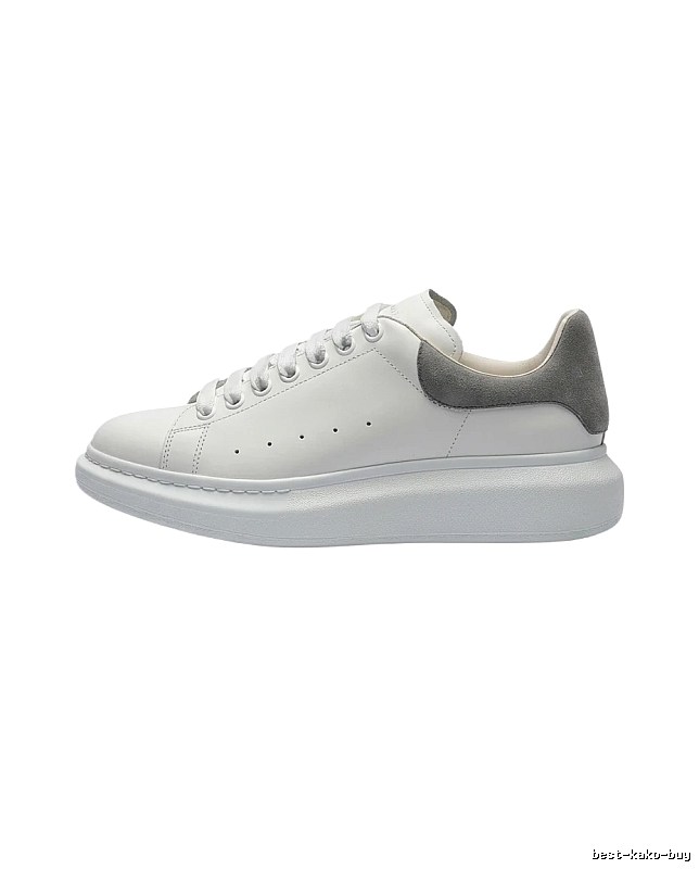 McQueen thick-soled casual white and gray shoes