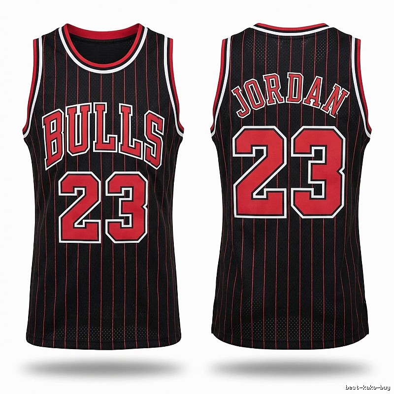 Michael Jordan No. 23 black and red jersey