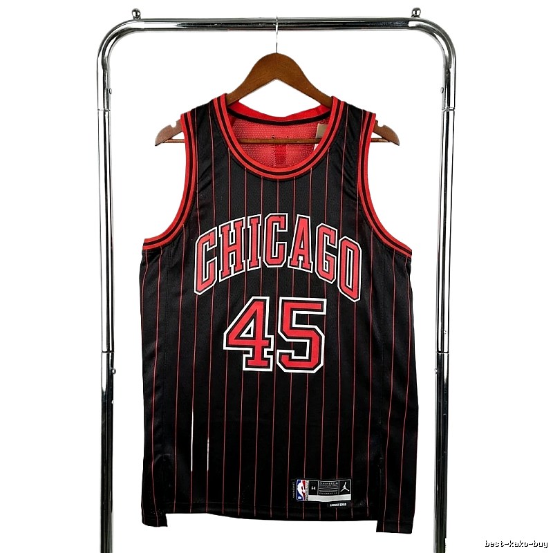 Michael Jordan retro black and red jersey
