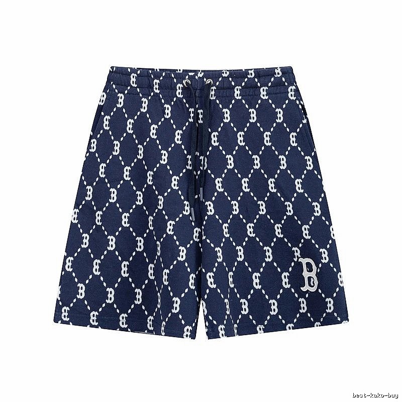 MLB full-print style navy blue shorts