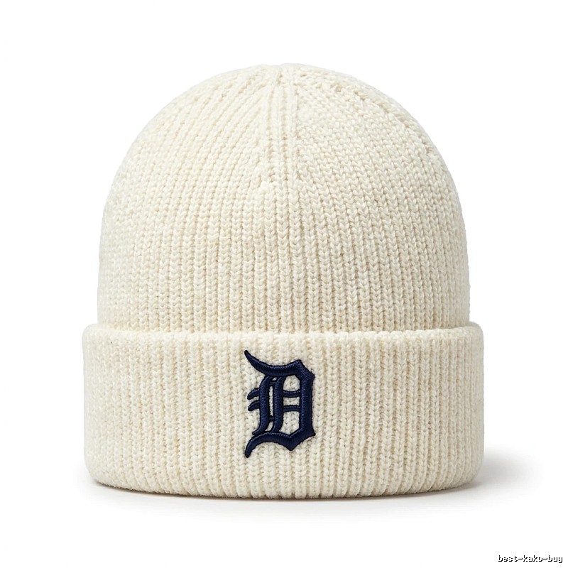 MLB retro-style beige knitted hat