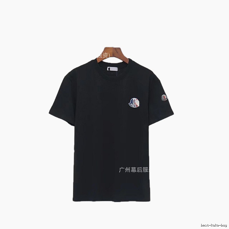 Moncler Badged Casual-Style Black T-Shirt