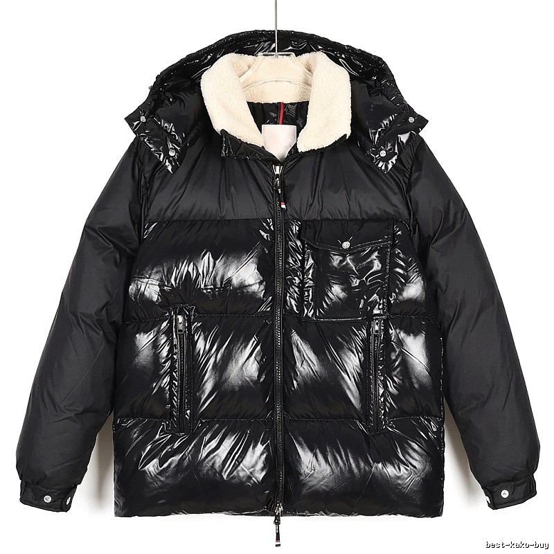 Moncler Glossy and Trendy Black Down Jacket