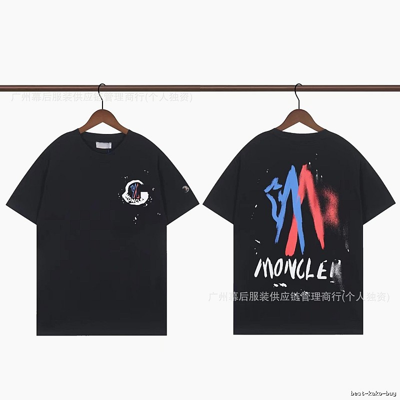 Moncler Graffiti Street Style Black T-Shirt
