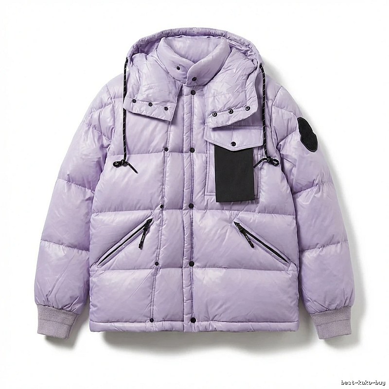 Moncler's trendy and cool series light purple down jacket