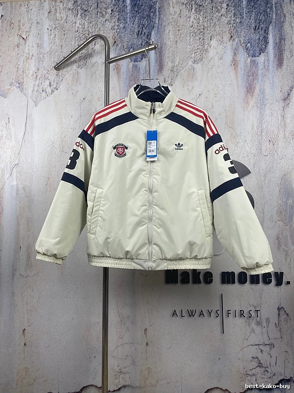 Motorsport Jacket in Cream with striped sleeves - Adidas