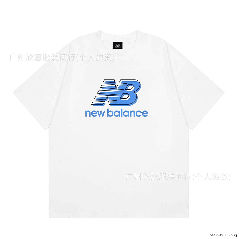 New Balance Casual Printed White Short-sleeve T-shirt