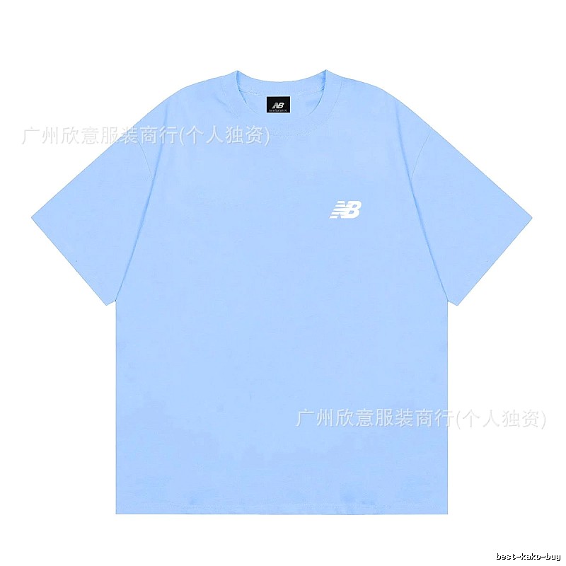 New Balance Classic Minimalist Style Light Blue Short-sleeve T-shirt