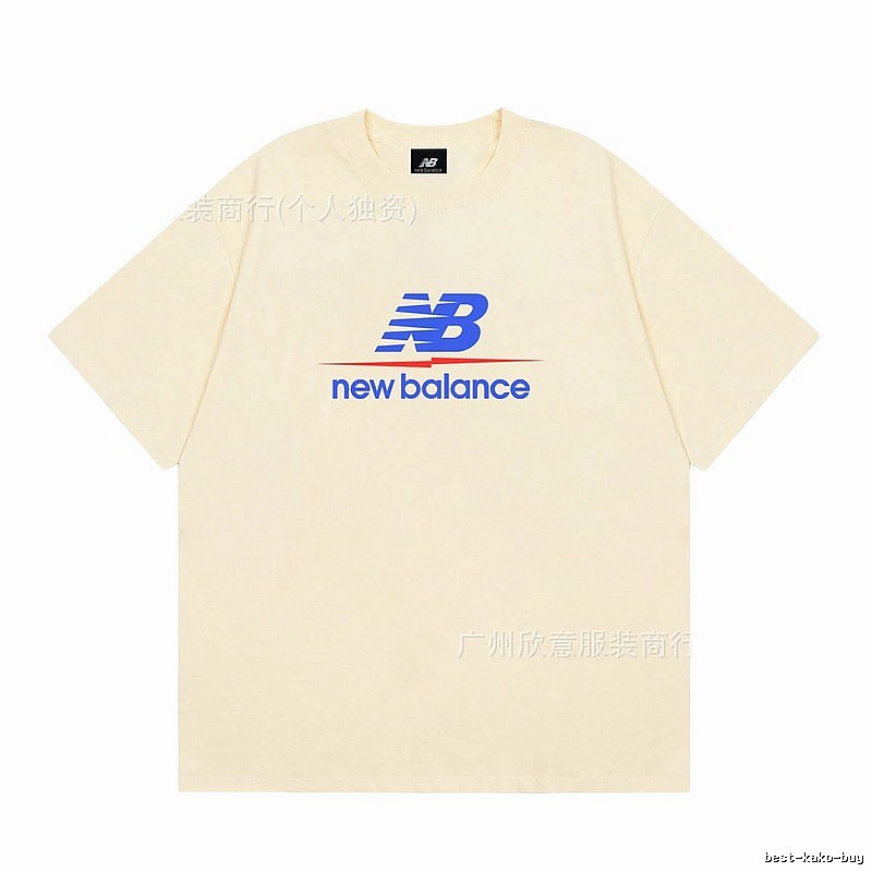 New Balance Printed Casual-style Light Beige Short-Sleeve T-Shirt