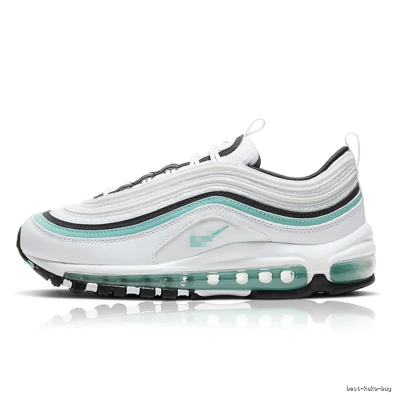 Nike Air Max 97 White and Green Retro Athletic Shoes