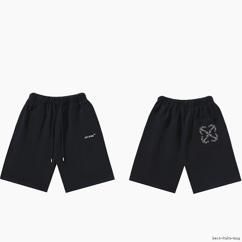 Off-White trendy and cool style black shorts