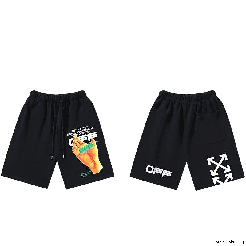 Off-White trendy and cool style black shorts