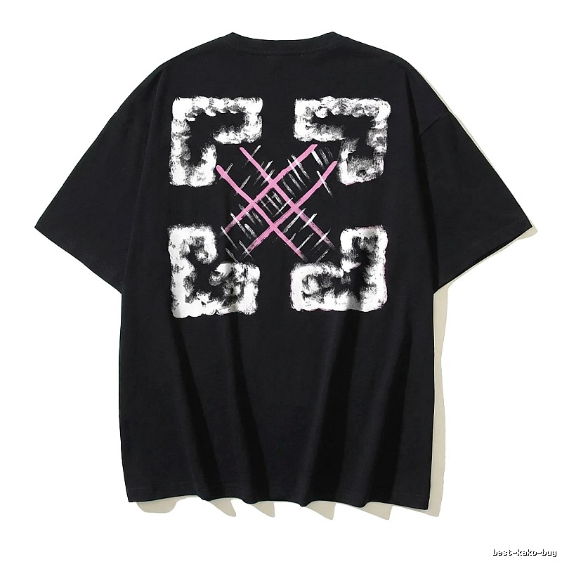 Off-White Trendy Style Black T-shirt