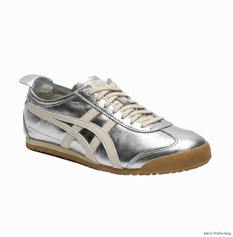 Onitsuka Tiger silver retro-style skate shoes