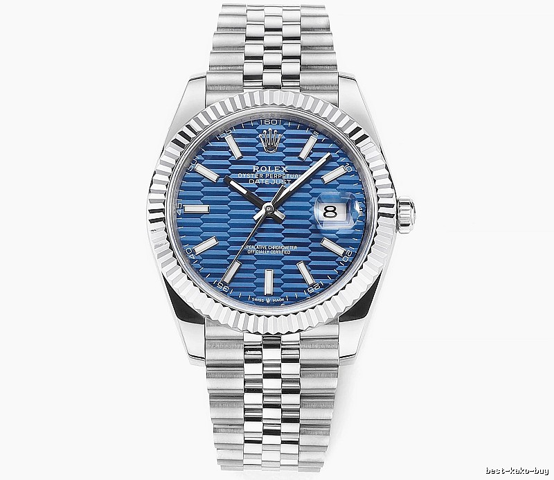 Outdoor Edit Rolex Datejust Automatic Watch - Silver And Blue