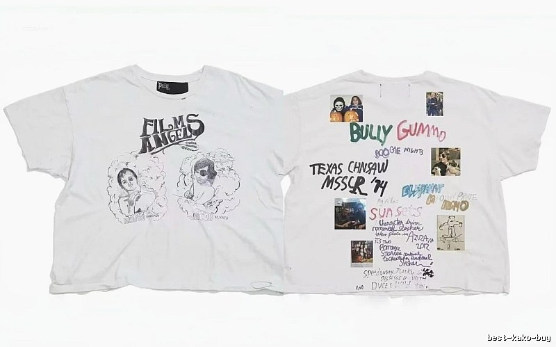 Paly Hollywood Graffiti Street Style White T-Shirt