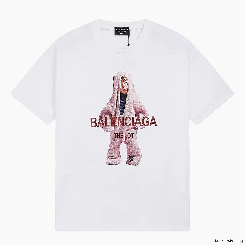Parisian-style printed white T-shirt