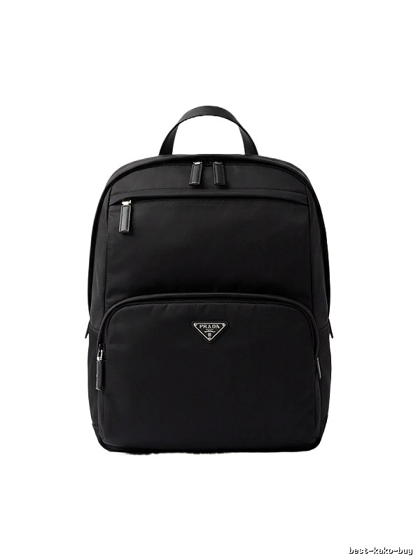 Prada classic simple style black backpack