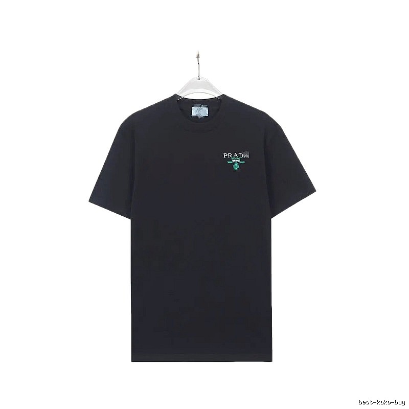 Prada Logo Minimalist Style Black T-Shirt