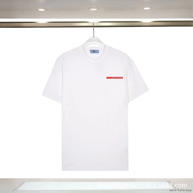 Prada Red Label Minimalist Style White Short-sleeve T-shirt