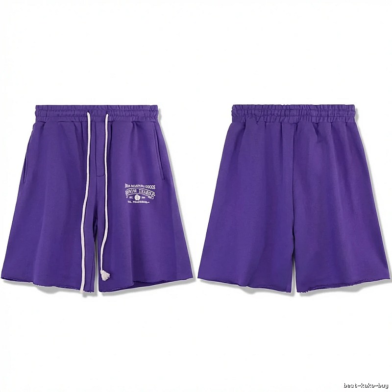 Purple trendy brand shorts of DENIM TEARS