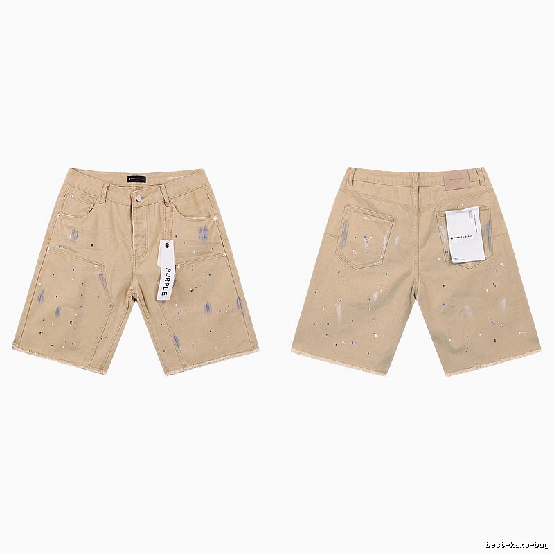 PurpleGodspeed Ink-splashing Style Khaki Shorts